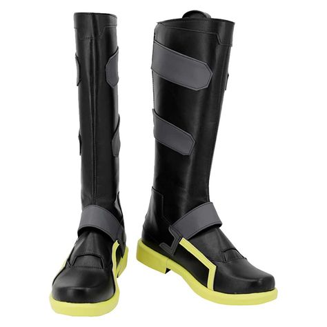 Cyberpunk David Martinez Cosplay Shoes Boots Halloween Props Accessory Material：PU Leather Package included: Shoes Superhero Boots Design, Fantasy Boots Male, Scifi Shoes, Scifi Boots, Heelless Boots, Sci Fi Boots, Boots Reference, Cyberpunk Boots, Hsr Oc