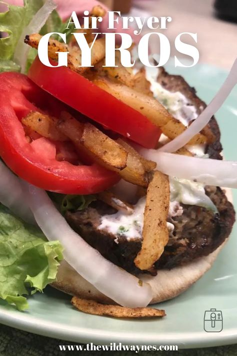 Gyro Meat Recipe, Lamb Gyros, Tzatziki Sauce Recipe, Gyro Recipe, Seasoned Fries, Homemade Tzatziki Sauce, Frozen French Fries, Homemade Tzatziki, Bread Salad