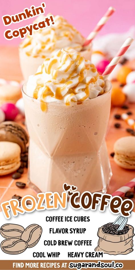 Dunkin Donuts Frozen Coffee Recipe, Frozen Coffee Drinks Recipes, Caramel Coffee Recipe, Duncan Donuts, Coffee Dunkin, Frozen Coffee Drinks, Nespresso Recipes, Star Bucks, Easy Coffee Recipes