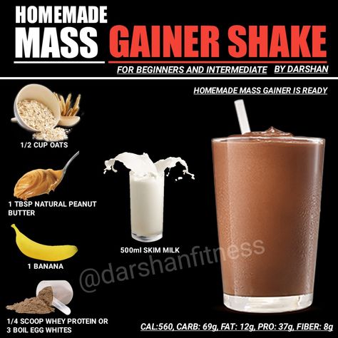 If your goal gain muscle then add this homemade mass gainer to gain maximum muscle weight. #gym #musclebuilding #massgainershake Mass Gainer Shake Recipe, Gain Weight Men, Mass Gainer Shake, Gainer Shake, Weight Gainer Shakes, Protein Shakes For Women, Mass Gain, Lemon Water Before Bed, Food To Gain Muscle