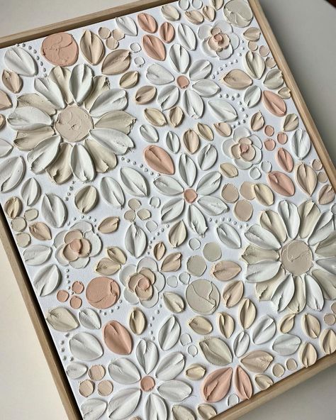 Ashlee Amelia | Neutrals are certainly popular with all of you lately 😜🥰 #artwork #handmadeart #texturedart #canvasart #texturedpainting… | Instagram Textured Floral Art Diy, Floral Textured Art, How To Make Textured Flower Art, Textured Canvas Art Flowers, Neutral Paintings Canvas, Diy Plaster Art Canvas Flower, Neutral Painting, Textured Canvas Art Floral, Flower Texture Wall Art