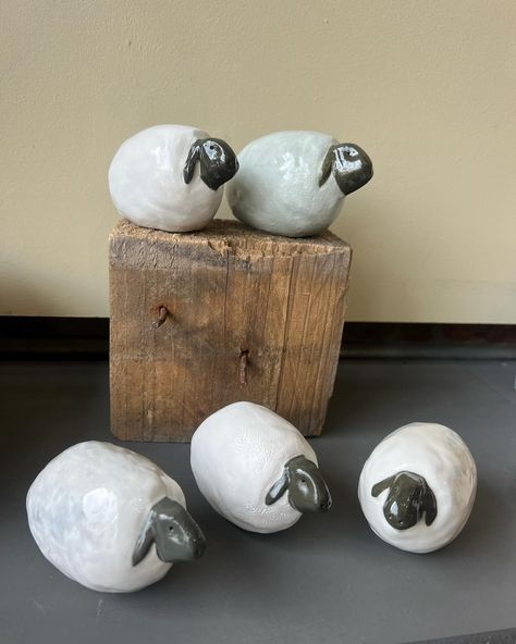 ✨ New delivery from @odweniness ✨ The sheep are baaaa-ck 🐑 New seals, miners and sheep in stock now. 🦭 #gowergallery #gowerfornia #gower #ceramics #welshceramics #sheep #seal Ceramic Sheep Sculpture, Sheep Ceramic, Ceramic Sheep, Sheep Sculpture, Clay Sheep, Nativity Painting, Diy Ceramic, Clay Animals, Clay Sculpture