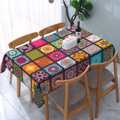 Bohemian Dining Table, Boho Tablecloth, Trippy Room Decor, Witch Room Decor, Cottagecore Room Decor, Dining Table Cloth, Room Decor Grunge, Room Decor Dark, Mandala Boho