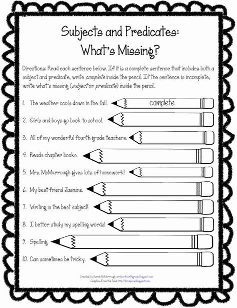 Subject Predicate Worksheet Pdf Beautiful Underlining Simple Subject Worksheet – Chessmuseum Template Library Complete Subject And Predicate, Simple Predicate, Subject Predicate, Sentence Worksheet, Parts Of A Sentence, Writing Complete Sentences, Simple Subject, 2nd Grade Writing, Subject And Predicate