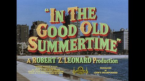 Summertime Movie, Title Typography, Spring Byington, Van Johnson, At The Movies, Buster Keaton, Typography Love, You've Got Mail, Retro Typography