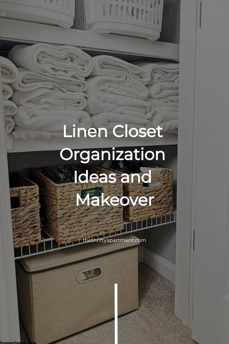 Linen closets are designed to store “linens,” such as sheets, towels, and curtains. While, in theory, they are meant for these items, our linen closets often become a storage facility for random things in the Linen Closet Organization Ideas, Linen Closet Makeover, Bathroom Linen Closet, Organizing Linens, Linen Closets, Bath Towel Storage, Closet Organization Ideas, Shelf Cover, Towel Organization