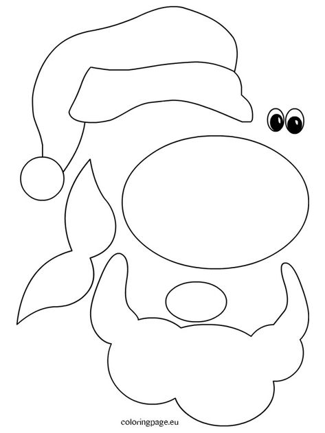 santa-claus-template-face Santa Crafts, Felt Christmas Decorations, Christmas Coloring, Easy Christmas Crafts, Felt Christmas Ornaments, Christmas Templates, Christmas Coloring Pages, Christmas Sewing, Christmas Crafts For Kids