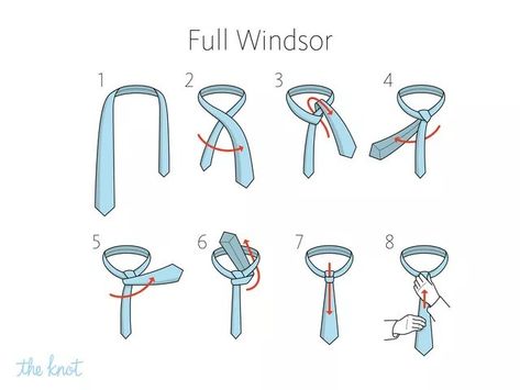 Different Tie Knots, Simple Tie Knot, How To Tie A Necktie, Windsor Tie Knot, Tie A Tie Easy, Cool Tie Knots, Tie Knots Men, Full Windsor Knot, Windsor Tie