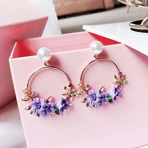 Flower earrings diy