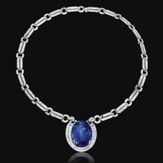 Symbol Jewelry, Double Frame, International Jewelry, Diamond Necklaces, Geometric Motifs, Blue Jewelry, Sapphire Jewelry, Diamond Pendant Necklace, Gems Jewelry