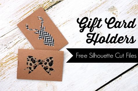 Tutorial | DIY Gift Card Holders & Free Silhouette Cut Files – Scrap Booking Gift Card Holder Diy, Hand Lettered Christmas, Free Gift Cards Online, Fe Gifts, Free Silhouette Cut Files, Silhouette Gifts, Silhouette Cameo Tutorials, Gift Card Holders, Diy Gift Card