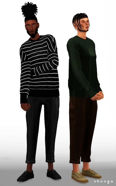 AMI Corduroy Trousers & Oversized Sweater | SHUNGA Mens Oversized Sweater, Oversize Clothes, Oversized Clothes, Hooded Flannel, Reebok Classics, The Sims 4 Download, Sims 4 Downloads, Corduroy Trousers, Oversized Knitted Sweaters