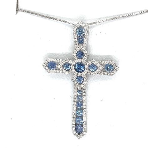 #96 - Montana Yogo Sapphire Cross 1.17ct Pendant Necklace Platinum #yogo #engagement #montanasapphirering #montanasapphires #ring#yogo #yogosapphire #montana #montanasapphire #macsgems #sapphire #gemstone #montanayogosapphire #gems #americangemstones #naturalsapphire #gemmountain #sapphireblue #handmadejewelry #sapphirejewelry #naturalgemstone #bluesapphire #followersofinstagram #bigskycountry #ethicallymined #instagramjewelry #fourosix #MadeInMontana #montanajewelry #tealsapphire #montanamade Yogo Sapphire, Montana Sapphires, Montana Sapphire Ring, Instagram Jewelry, Big Sky Country, Montana Sapphire, Sapphire Pendant, Cross Jewelry, Sapphire Jewelry