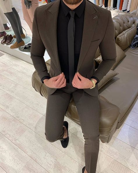 Luxurious & Royal Style on Instagram: “Coffee Color Fully Slim Fit Men's Suits by @berdi_begmenov . . . #mensuit #menssuit #menssuits #mensuits  #menblazer #blazers…” Wedding Cort Pent, Gents Coat Pent Design Latest, Cot Pent For Men, Coat Pent Designs, Coat Pant For Men Suits Wedding Indian, Pent Coat For Men, Dark Brown Suit Men, Best Suits For Men Classy, Suits For Men Stylish Wedding