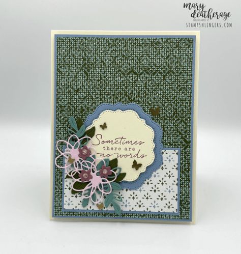 Card Making Ideas Easy, Georgia Atlanta, Iridescent Foil, Sympathy Card, Floral Image, Sketch Challenge, Stamping Up Cards, Fun Fold Cards, Sympathy Cards