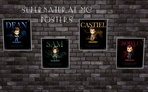 TS4 – Supernatural MC Posters Sims 4 Cc Supernatural Tv Show, Supernatural Tv Show, Castiel, Sims 4, Supernatural, Old Things