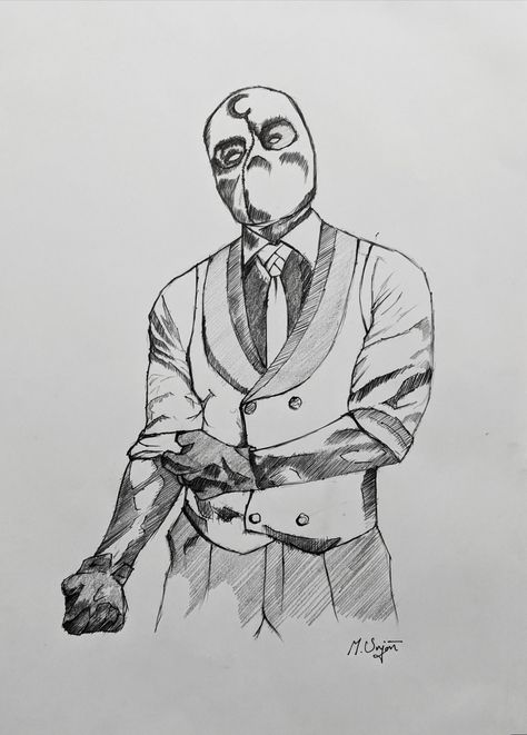 Mr Knight Drawing, Moon Knight Drawing Pencil, Moonknight Drawing Pencil, Homelander Sketch, Moon Knight Dibujo, Moon Knight Drawing, Moonknight Comic, Moon Knight Sketch, Moon Knight Art