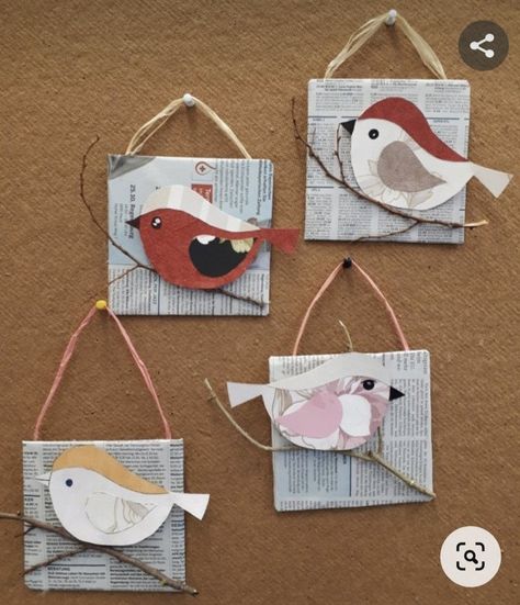 Paper Rainbow, Modern Easter, Rainbow Paper, Ideas For Easter Decorations, Paper Birds, Ideas For Easter, Bird Crafts, Easter Decorations Kids, Origami Crafts Diy