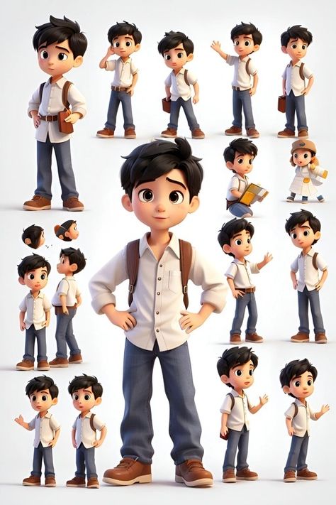 Unique Cartoon Character Design, Cartoon Characters Design Ideas, Cartoon Character Sheet, Kid Illustration Character, Human Cartoon Characters, Cartoon Kids Character, Cartoon Character Design References, Little Boy Character Design, Cartoon Boy Drawing