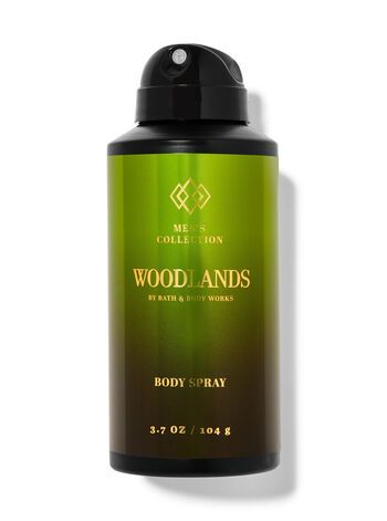 Woodlands Body Spray - Mens | Bath & Body Works Mens Body, Body Sprays, Store Signs, Fragrance Notes, Bath Body Works, Body Spray, Men's Collection, Bath And Body Works, Body Works