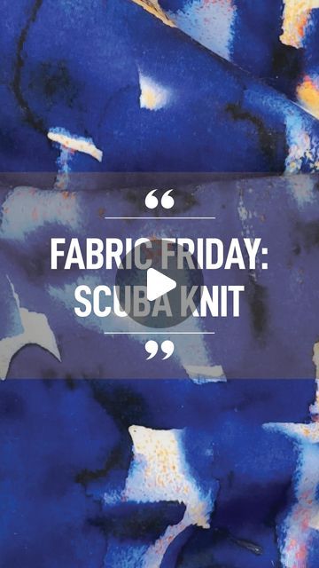 Lorenza Hallahan | Fabric Friday: Let’s get to know fabrics.
.
Name - Scuba knit. Also known as neoprene, polychloroprene, chloroprene rubber or scuba fashion... | Instagram Scuba Fabric Fashion, Scuba Fashion, Scuba Knit, Scuba Fabric, Getting To Know, Let It Be, Knitting, Fabric, Instagram