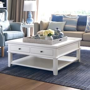 Hamptons Living Room Furniture | French Provincial Living Room Furniture Hampton Style Coffee Table, Hamptons Foyer, White Square Coffee Table, Staging House, Hamptons Dining Table, Hamptons Bedroom, Hamptons Living Room, Oversized Coffee Table, French Farmhouse Dining Table