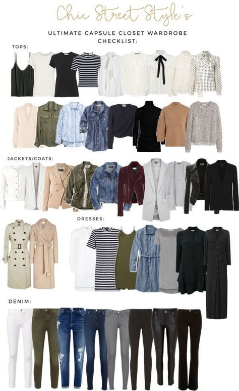 b4568df26077653eeadf29596708c94bdesc52645547ri Closet Checklist, Ultimate Capsule Wardrobe, Minimalist Moda, Capsule Closet, Mode Tips, Closet Wardrobe, Fashion Capsule Wardrobe, Minimalist Capsule Wardrobe, Winter Leggings