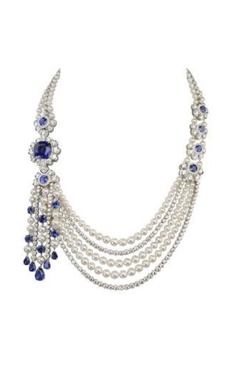 Garrard Tudor Sapphire Necklace Garrard Jewelry, Tudor Rose, Luxury Diamonds, Royal Jewels, Yoga Jewelry, Pearl Pendant Necklace, Sapphire Necklace, Blue Jewelry, Tiaras And Crowns