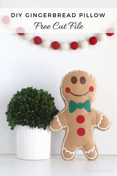 Diy Gingerbread Man, Gingerbread Man Pillow, Gingerbread Pillow, Crochet Gingerbread Man, Crochet Gingerbread, Diy Gingerbread, How To Make Gingerbread, Man Pillow, Xmas Treats