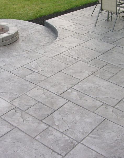 Stamped concrete patio ideas to bring your patio backyard or frontyard more welc... #gardenideas #garden #landscapingideas Stamped Concrete Patio Ideas, Stamped Patio, Stamped Concrete Patio Designs, Concrete Patio Ideas, Concrete Backyard, Dream Porch, Concrete Patio Designs, Concrete Patios, Concrete Ideas