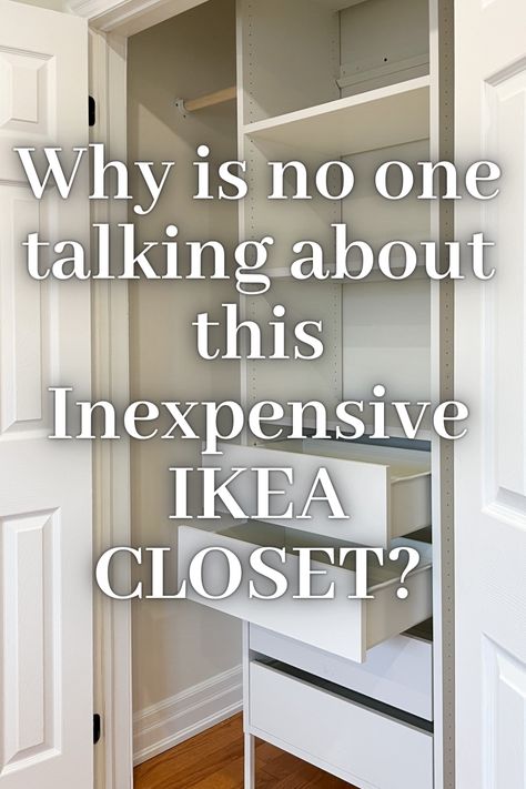 Don't spend your money without reading this! Closet Organization Ideas Kids Room, Ikea Clothes Storage Ideas, Linen Closet Upgrade, Ikea Entryway Closet Ideas, Ikea Bedroom Closet Ideas, Small Bedroom Closet Ideas Layout, Teen Bedroom Storage Ideas, Built In Small Closet, Step In Closet Ideas