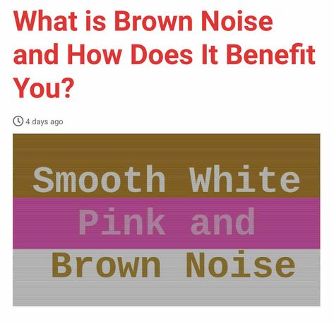 What is Brown Noise and How Does It Benefit You?  👉 Read more here👇 👉 https://www.ironmagazine.com/2024/what-is-brown-noise-and-how-does-it-benefit-you/  #brownnoise #whitenoise #noise #sound #effectsofnoise #ironmagazine Brown Noise Benefits, Harsh Noise, Brown Noise, Too Much Noise, Brownian Motion, Visible Spectrum, Types Of Sound, Bedtime Ritual, Noise Pollution