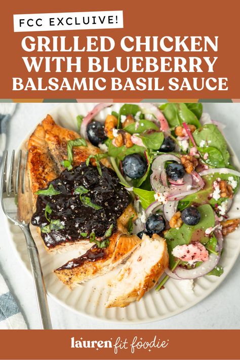 Summer Protein, Vinegar Chicken, Basil Sauce, Vinegar Uses, Blueberry Sauce, Basil Chicken, Braised Chicken, Smoked Chicken, Blueberry Recipes