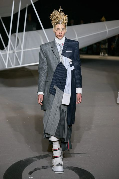 Thom Browne Fall 2023 Ready-to-Wear Collection | Vogue Thom Browne Women, Deconstruction Fashion, Magazine Front Cover, Fall 2023 Ready To Wear, 2023 Ready To Wear Collection, Flight Suit, 2023 Ready To Wear, Little Prince, The Little Prince