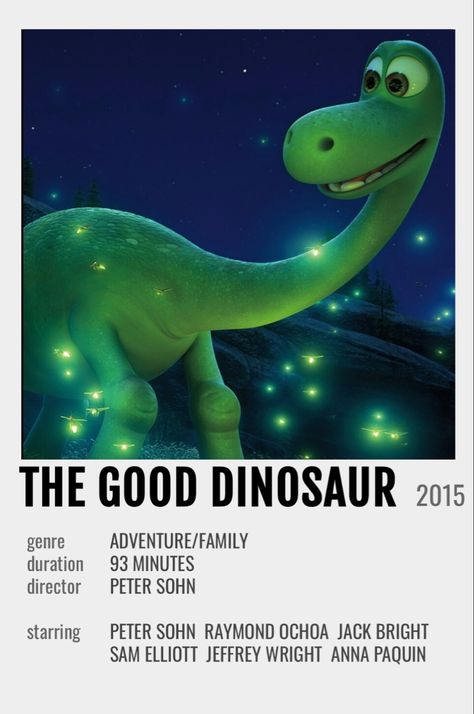 Minimalistic Movie Poster The Good Dinosaur Movie Poster, The Good Dinosaur Poster, Disney Dinosaur, Dinosaur Movie, Film Polaroid, Good Animated Movies, Disney Movie Posters, New Disney Movies, Good Dinosaur