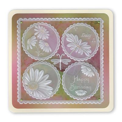 A Floral Feast of 123-Plates Daisy Sweet Pea, Sashiko Tutorial, Barbara Gray Blog, Parchment Crafts, Barbara Gray, Parchment Cards, Embossing Tool, Butterfly Template, Board Designs