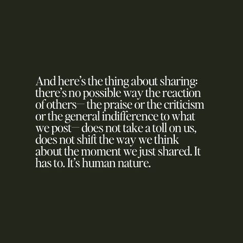 Leave a note if you’ve felt a little burnt out from sharing online 🤍. I write all about sharing— and how I learned to stop oversharing— in my book The Unplugged Hours. She’s coming out in a little less than a month and I cannot wait to share these stories with you- they’ve been cooking in the slow cooker for a long, long time and I am praying they will reach you, nourish you, and encourage you wherever you’re at in your own journey towards being more present. Preorders are literally the big... Stop Oversharing, Being More Present, Here's The Thing, Human Nature, A Month, Coming Out, Slow Cooker, Self Care, Encouragement