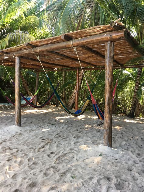 Hammock Hangout, Bamboo Diy, Backyard Hammock, Outdoor Restaurant Design, Resort Design, Diy Backyard Landscaping, Tropical House, Beach House Design, Outdoor Restaurant