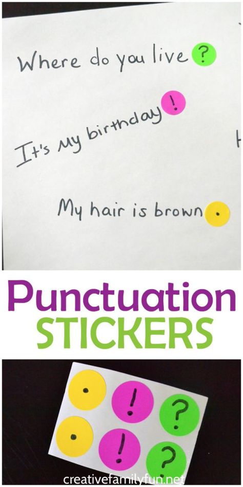 Punctuation Activities, 2nd Grade Writing, 1st Grade Writing, First Grade Writing, Grammar Activities, Teaching Grammar, Punctuation Marks, Teaching Language Arts, Teaching Literacy