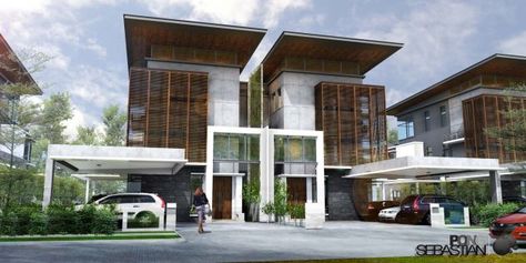 House Rendering, Modernist House, Facade Architecture Design, Duplex Design, Modern Villa Design, 3d Architectural Visualization, Modern Bungalow House, Bungalow Design, Architectural Visualization