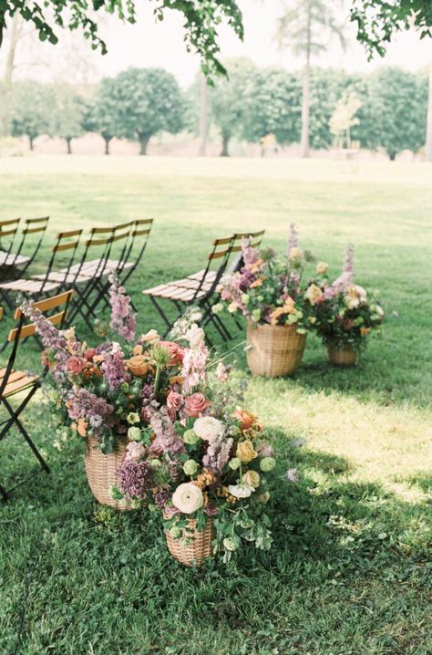 chateau de courtomer rachael ellen events 58 Farm Flowers Wedding, Marquee Wedding Ceremony, English Garden Wedding Decor, Wedding Meadow Flowers, Colourful Garden Wedding, French Country Side Wedding, Vintage Garden Party Wedding, English Cottage Wedding, Garden Wedding Aisle