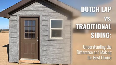 Make the best choices for your home's siding with these great tips! #remodel #homerenovation #renovation #doityourself #cabinlife #loghome #cabininthewoods #intothewild #offgrid #countryliving #countrystyle #country_features #keepcraftalive #countryhome #newbuild #exteriordesign #curbappeal #exteriorhomes #homeimprovement #homedesign #homeinspo #trulog #trulogsteellogsiding #steellogsiding Dutch Lap Vs Clapboard Siding, Wood Lap Siding, Dutch Lap Siding, Cabin Construction, Log Cabin Exterior, Steel Siding, Clapboard Siding, Siding Options, Log Siding