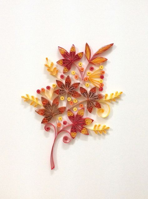 Advanced Quilling, Autumn Quilling, Fall Quilling, Paper Flower Letters, Diy Quilling Crafts, Quilling Letters, Quilling Pattern, Paper Quilling For Beginners, Paper Quilling Cards