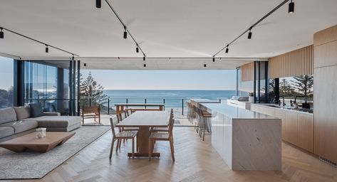 Burleigh Heads, QLD Oak Floorboards, Timber Floor, Casa Cook, Dream Farmhouse, Renovation Inspiration, Open Living Room, Modern Beach House, Timber Flooring, Light Architecture