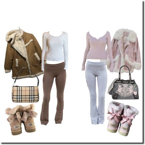 Ugg Outfits Y2k, Fashion Inspo Outfits Girly, Ugg Yoga Pants Outfit, Y2k Yoga Outfit, Pink Pilates Princess Uggs, Ugg Y2k Outfit, Christmas Outfit Ideas Y2k, Yoga Winter Outfits, What To Wear With Uggs Outfits