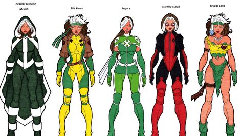 Rogue Xmen Costume, X Men Evolution Rogue, Rouge Xmen, Rogue Costume, Rogue Comics, Rogue Cosplay, Rogue Xmen, Xmen Cosplay, Marvel Rogue