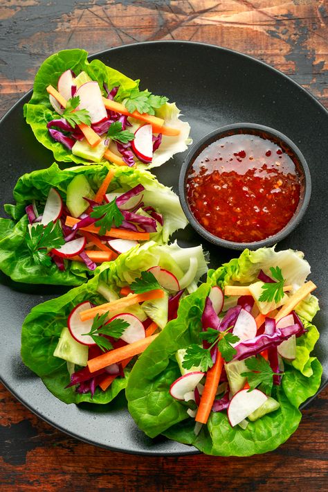 Cold Lettuce Wraps, Lettuce Snacks, Lettuce Wraps Vegetarian, Veggie Lettuce Wraps, Easy Lettuce Wraps, Vegan Lettuce Wraps, Vegetarian Lettuce Wraps, Vegan Spring Rolls, Lettuce Wraps Healthy