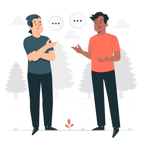 Storyset | Freepik 2 People Talking Drawing, Conversation Skills, Conversational English, Concept Illustration, People Illustration, People Talk, Flat Illustration, Video New, Aesthetic Stickers