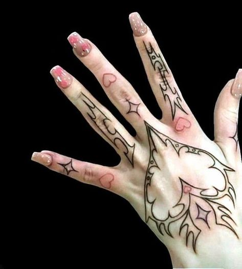 Goth Hand Tattoos For Women, Tattoo Artist Tips, Black Butterfly Tattoo, Red Dragon Tattoo, Goth Tattoo, Pretty Hand Tattoos, Pen Tattoo, Hand Tats, Sick Tattoo