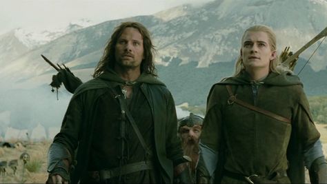 Legolas And Aragorn, Lotr Characters, Lotr Movies, Legolas And Gimli, Viggo Mortensen, Gene Kelly, The Two Towers, Boardwalk Empire, Fellowship Of The Ring